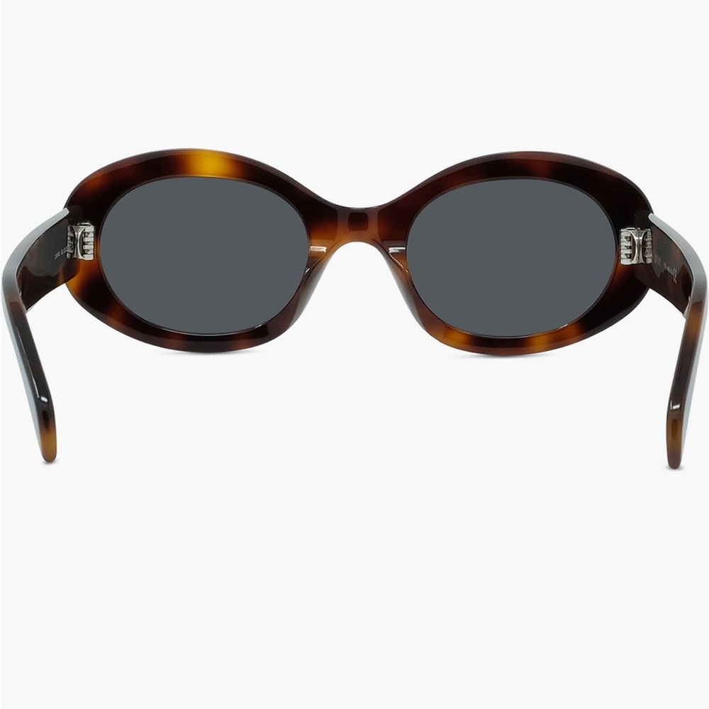 Celine Brown Oval Sunglasses - Picture 5 of 6